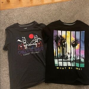 Graphic Kids T-Shirts - Black and Gray